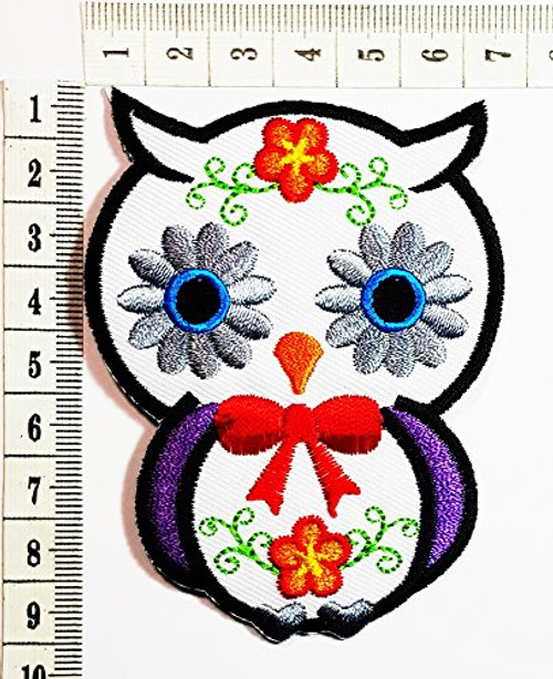 white Owl Cartoon patch Cartoon Children Kids Embroidered Iron patch / Sew On Patch Clothes Bag T-Shirt Jeans Biker Badge Applique