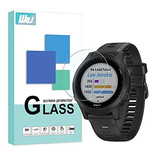 [4-Pack] WRJ Screen Protector for Garmin Forerunner 45, HD Anti-Scratch Anti-Fingerprint No-Bubble 9H Hardness Tempered Glass with Lifetime Replacement Warranty