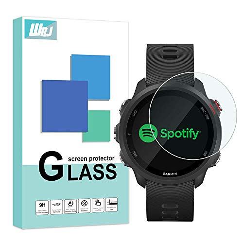 [4-Pack] WRJ Screen Protector for Garmin Forerunner 45s, HD Anti-Scratch Anti-Fingerprint No-Bubble 9H Hardness Tempered Glass with Lifetime Replacement Warranty