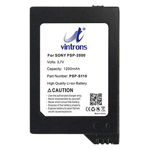 VINTRONS Battery Replacement PSP-S110 Battery for Sony Playstation Lite, PSP 2th, PSP-2000,