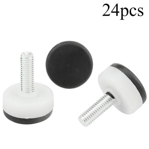 24pcs Heavy Duty Adjustable Legs Leveling Glides,M8 x 30mm Furniture Levelers, Table levelers and Chairs levelers, for Furniture