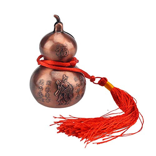 Feng Shui Brass Wu Lou/Hu Lu Gourd with Red String + Free Red String Bracelet U1109