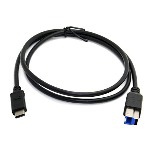 Chenyang 100cm USB-C USB 3.1 Type C Male Connector to USB Standard B Male Data Cable for Apple MacBook & Laptop Black