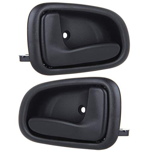 LUJUNTEC 2PCS Interior Door Handles Driver Passenger Side Replacement for 1994-1997 Toyota Corolla Geo Prizm Texture Black
