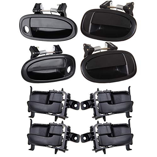 LUJUNTEC Exterior Interior Door Handles Driver Passenger Side Replacement for 1997-1999 Toyota Avalon(8pcs)