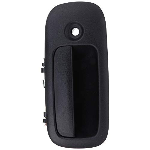 LUJUNTEC Exterior Door Handle Front Driver Side Replacement for 2003-2013 Chevrolet Express GMC Savana Black