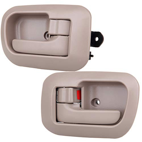 LUJUNTEC Interior Door Handles Front Driver Passenger Side Replacement for 1998-2003 Toyota Sienna Beige(2pcs)