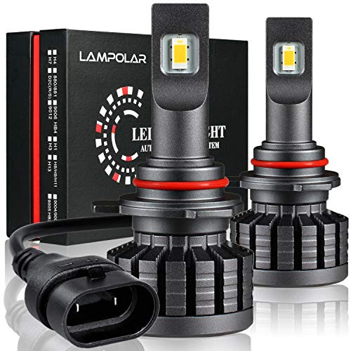 Lampolar LED Headlight Bulbs Conversion Kit 9012 All-in-One 8000LM 6000K Cool White - 2 Years Warranty
