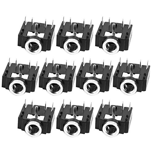 Aike 3.5mm Plastic PCB Mount 5-Pin Stereo Socket Audio Connector
