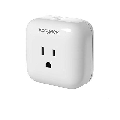 Koogeek Smart Plug, WiFi Socket Outlet Compatible with Amazon Alexa, Apple HomeKit and Google Assistant, Electronics Controller No Hub Required on 2.4Ghz Network UL&ETL&FCC certified (1 packs)
