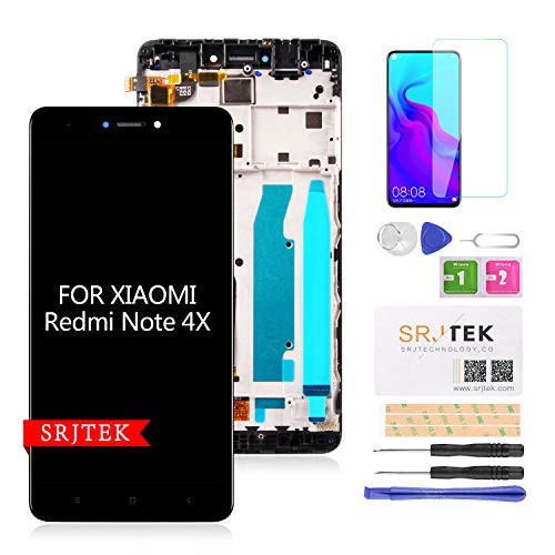 Xiaomi Redmi Note 4X Screen Replacement - Redmi Note 4X LCD Screen Display Touch Screen Digitizer Glass Sensor Frame Assembly,SRJTEK Repair Parts,/Note 4 Global Version/Snapdragon 625 CPU,Black