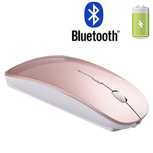 Rechargeable Wireless Bluetooth Mouse for MacBook Pro MacBook Air Mac Laptop Notebook Windows (Rose Gold)