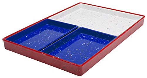 Zak! Designs Confetti Modular Serving Tray Set (4 Piece Set), Durable and BPA-free Melamine, Spirit