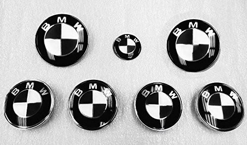 MATTE BLACK Sticker Overlay Vinyl for All BMW Emblems Caps Logos Roundels