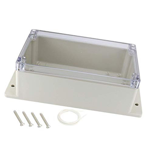 YXQ 200x120x75mm Clear Cover Junction Box IP65 Waterproof ABS Project Case Enclosure with Hole Cable Wire Connect Power Wall Hang (7.9 x 4.7 x 2.94 inches)
