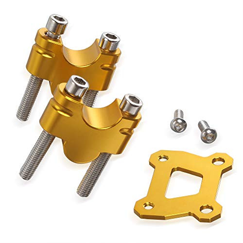 XX eCommerce Motorcycle Motorbike Handlebar Riser Bars Kit Move Up 25mm handle bar Higher Increase Height For 2014-2017 YAMAHA MT-07 TRACER 700 MT-07 Moto Cage 2015 2016 (Gold)