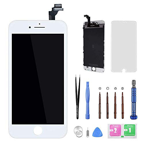 for iPhone 6s Plus Screen Replacement White 5.5 inch Touch Screen LCD Digitizer Frame Display Assembly Set with Repair Tool Kit