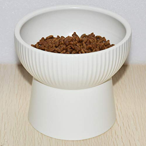 Lorde Raised Cat Bowls, Elevated Cat Food Bowls Water Bowl with Stand Ceramic Cat Feeding Bowls Whisker Fatigue Stress Free Pet Food & Water Bowls Lorde Raised Cat Bowls, Elevated Cat Food Bowls Water Bowl with Stand Ceramic Cat Feeding Bowls Whisker Fatigue Stress Free Pet Food & Water Bowls