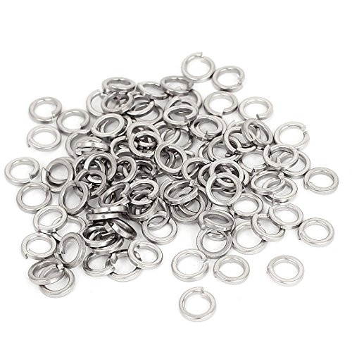 uxcell M5 304 Stainless Steel Split Lock Spring Washers Screw Gasket 100pcs