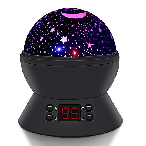 SCOPOW Constellation Night Light Star Sky with LED Timer Auto-Shut Off, 360 Degree Rotation Colorful Moon Night Lamp Gift for Baby Kid Children Bedroom Nursery Decor (Black) SCOPOW Constellation Night Light Star Sky with LED Timer Auto-Shut Off, 360 Degree Rotation Colorful Moon Night Lamp Gift for Baby Kid Children Bedroom Nursery Decor (Black)
