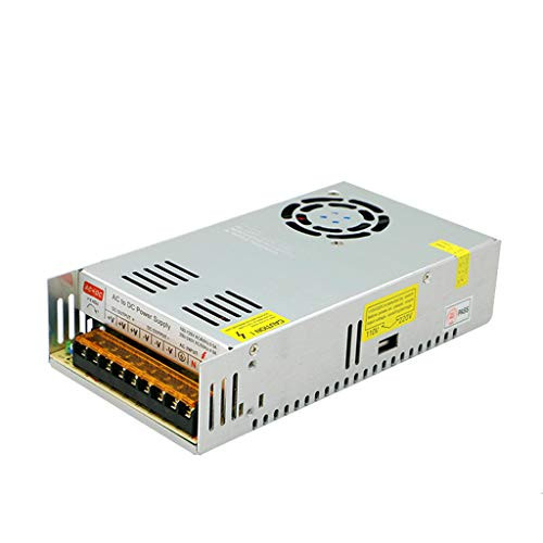 Switching Power Supply Universal Regulated 12V 30A DC Transformer 360W Driver Adapter Built in Fan for 3D Printer, CCTV, Radio, Computer Project,LED Lights