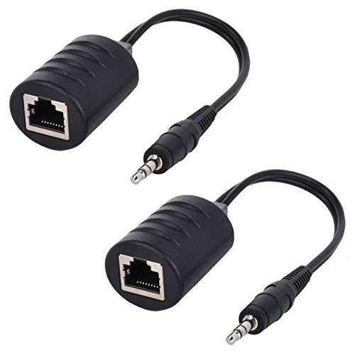 HDTVhookup.com Headphone Jack to 3.5mm Audio Balun Extender Over Cat5 HDTVhookup.com Headphone Jack to 3.5mm Audio Balun Extender Over Cat5