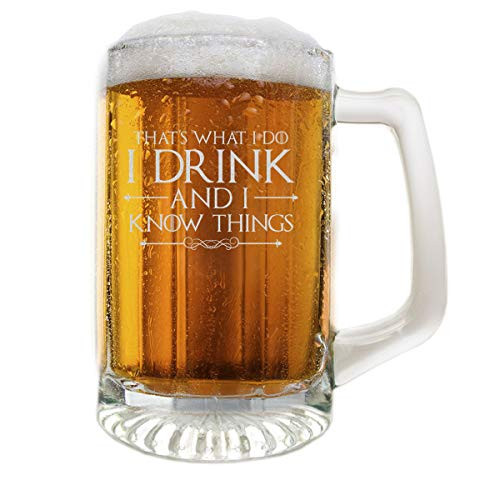 Novelty Game of Thrones I Drink & Know Things 25oz Beer Mug