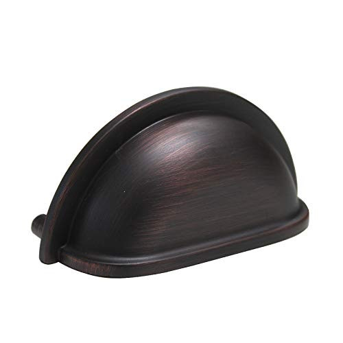 Antique Bin Cup 3 inch Hole Spacing Cabinet Pulls and Handles Oil Rubbed Bronze Kitchen Hardware Pulls (Package of 10)