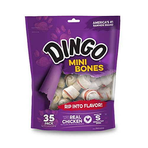 Dingo Mini Bones, Rawhide For Small/Toy Dogs, 35-Count