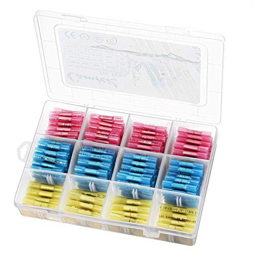 210PCS Heat Shrink Butt Connectors Terminals, Camtek Waterproof Wire Connectors Electrical Connectors Insulated Crimp Terminals Marine Automotive Butt Splice Electrical Terminals Kit(3 colors/3 sizes) 210PCS Heat Shrink Butt Connectors Terminals, Camtek Waterproof Wire Connectors Electrical Connectors Insulated Crimp Terminals Marine Automotive Butt Splice Electrical Terminals Kit(3 colors/3 sizes)