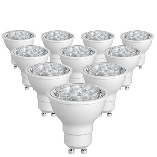 (10-Pack, Warm White) Sunthin 6.5W GU10 Led Bulb, Dimmable, 60w Equivalent, Recessed Lighting, GU10 LED, LED spotlight, 500lm, 38°