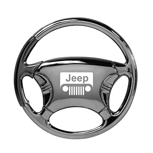 Au-Tomotive Gold, INC. Jeep Grille Black Chrome Steering Wheel Key Chain Au-Tomotive Gold, INC. Jeep Grille Black Chrome Steering Wheel Key Chain