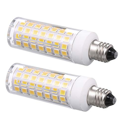 E11 led Light Bulb 100W 150W Halogen Bulbs Equivalent 1000lm, t4 JD e11 Mini Candelabra Base 110V 120V 130V Input 100W Halogen Replacement, Pack of 2 (Warm White 3000K)