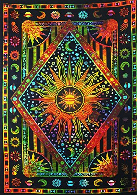Twin Orange Tie Dye Multi Burning Sun Tapestry, Celestial Sun Moon Planet Bohemian Tapestry Tapestry Tapestry Wall Hanging Boho Tapestry Hippie Hippy Tapestry Beach Coverlet Curtain by RSG Venture Twin Orange Tie Dye Multi Burning Sun Tapestry, Celestial Sun Moon Planet Bohemian Tapestry Tapestry Tapestry Wall Hanging Boho Tapestry Hippie Hippy Tapestry Beach Coverlet Curtain by RSG Venture