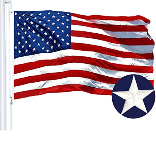 G128 - American USA US Flag 4x6 ft Embroidered Stars Sewn Stripes Brass Grommets G128 - American USA US Flag 4x6 ft Embroidered Stars Sewn Stripes Brass Grommets