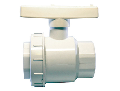 American Valve P200SUE 1 1/2' PVC Single Union Ball Valve Schedule 40 Socket, 1-1/2-Inch