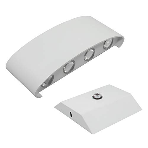 GGIENRUI Modern LED Wall Light 8W LED Wall Sconce Up Down Wall Lamp Aluminium Wall Lights for Living Room, Bedroom, Hallway, Staircase and Corridor (White-warm light with base)