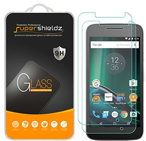 (2 Pack) Supershieldz for Motorola Moto G4 Play and Moto G Play (4th Generation) Tempered Glass Screen Protector, Anti Scratch, Bubble Free
