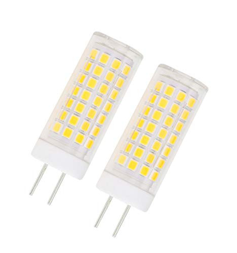 Lamsky GY6.35 G6.35 LED Light Bulb 7W,G6.35/GY6.35 Bi-pin Base Bulb,AC 110V/220V Daylight White 6000K,GY6.35 Base T4 JC Type 70W Halogen Replacement(2-Pack)