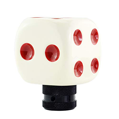 Sivcom White Dice Universal Shift Knob Manual Gear Shifter Automatic Stick Shift Handle Shifter Knobs Car Vehicles Sivcom White Dice Universal Shift Knob Manual Gear Shifter Automatic Stick Shift Handle Shifter Knobs Car Vehicles