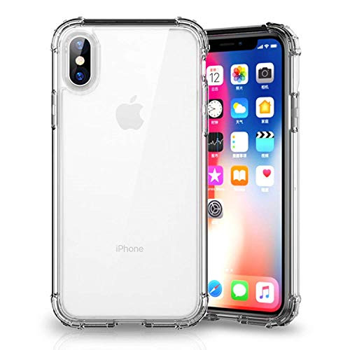 Clear iPhone Xs Max Case, Chen Xin Slim Fit Shock Absorption Ultra Hybrid Protective Cover[Hard PC Back & Soft TPU Bumper] for Apple Xs Max 6.5 inch(2019)