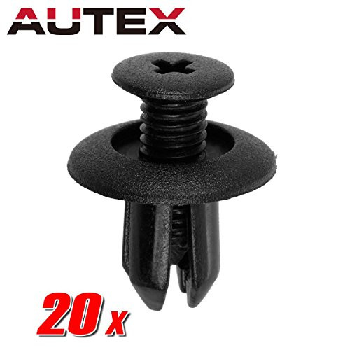 PartsSquare 20pcs Bumper Fender Liner Fastener Rivet Push Pin Fastener Retainer Clips Auto Body Car Clamps Replacement for Ford/Mazda/Hyundai