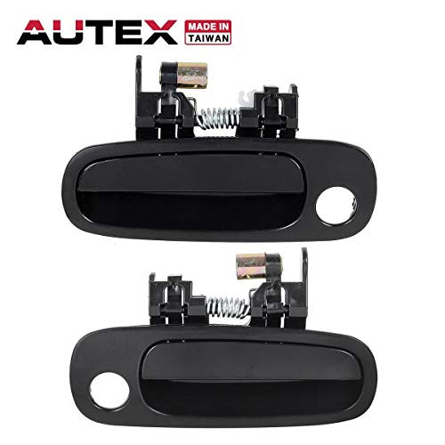 AUTEX 2pcs Exterior Door Handles Front Left Right Compatible with Toyota Corolla 1998 1999 2000 2001 2002 Door Handles Driver Passenger Side 77567 77563