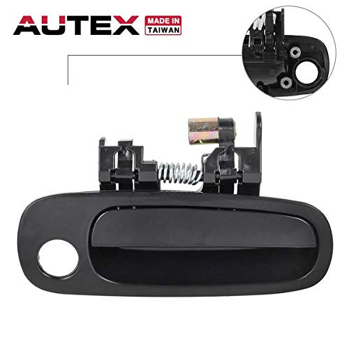 AUTEX Door Handle Outside Outer Exterior Front Right Passenger Side Compatible with Toyota Corolla,Chevrolet Prizm 1998 1999 2000 2001 2002 77567, 80424, 69210-02030