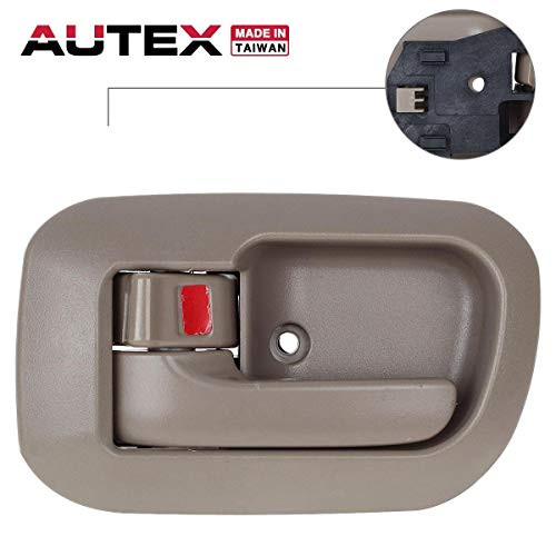 AUTEX 1pc Interior Door Handle (Front Left Side Driver Side) Replacement Compatible with Toyota Sienna 1998 1999 2000 2001 2002 2003 80533, 69278-08010-E0, 6927808010-E0, 6927808010E0