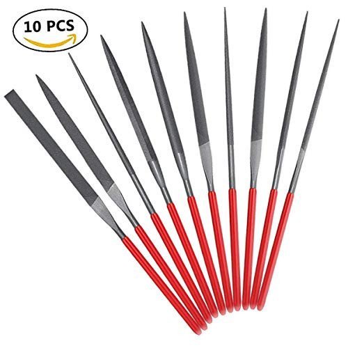 10Pcs Needle File Set - Mini Diamond Needle File Set(6" Total Length 150 Grit Diamond File)