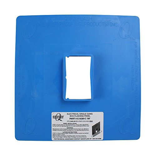 Quickflash Electrical Single Gang Box Flashing Panel E- Sgb-A 7/8"