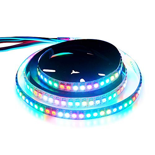 WS2815 (12V WS2812B) LED 1M 144 Pixels Aclorol Individual Addressable 5050 RGB LED Flex Strip Light Non-Waterproof White PCB DC 12V