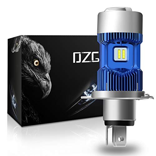 DZG H4 Motorcycle LED Headlight Bulb 9003 HB2 HS1 P43t 6500K CREE Chips High Low Beam Light Conversion Kit 2 Yr Warranty, 1 Pack DZG H4 Motorcycle LED Headlight Bulb 9003 HB2 HS1 P43t 6500K CREE Chips High Low Beam Light Conversion Kit 2 Yr Warranty, 1 Pack