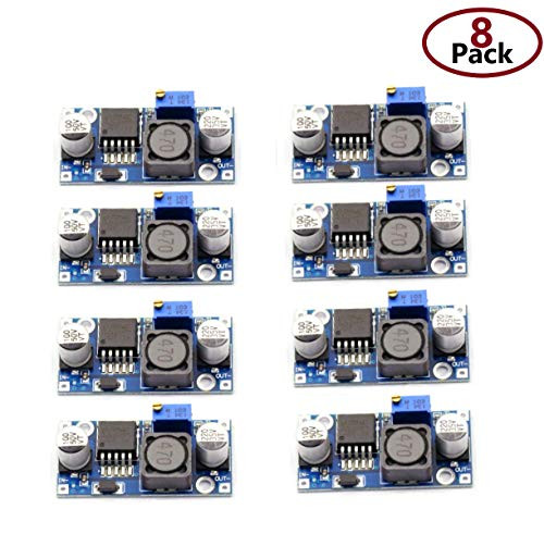 DaFuRui 8 Pack LM2596 DC-DC Adjustable Buck Converter 3.0-40V to 1.5-35V Power Supply Step Down Voltage Regulator Module